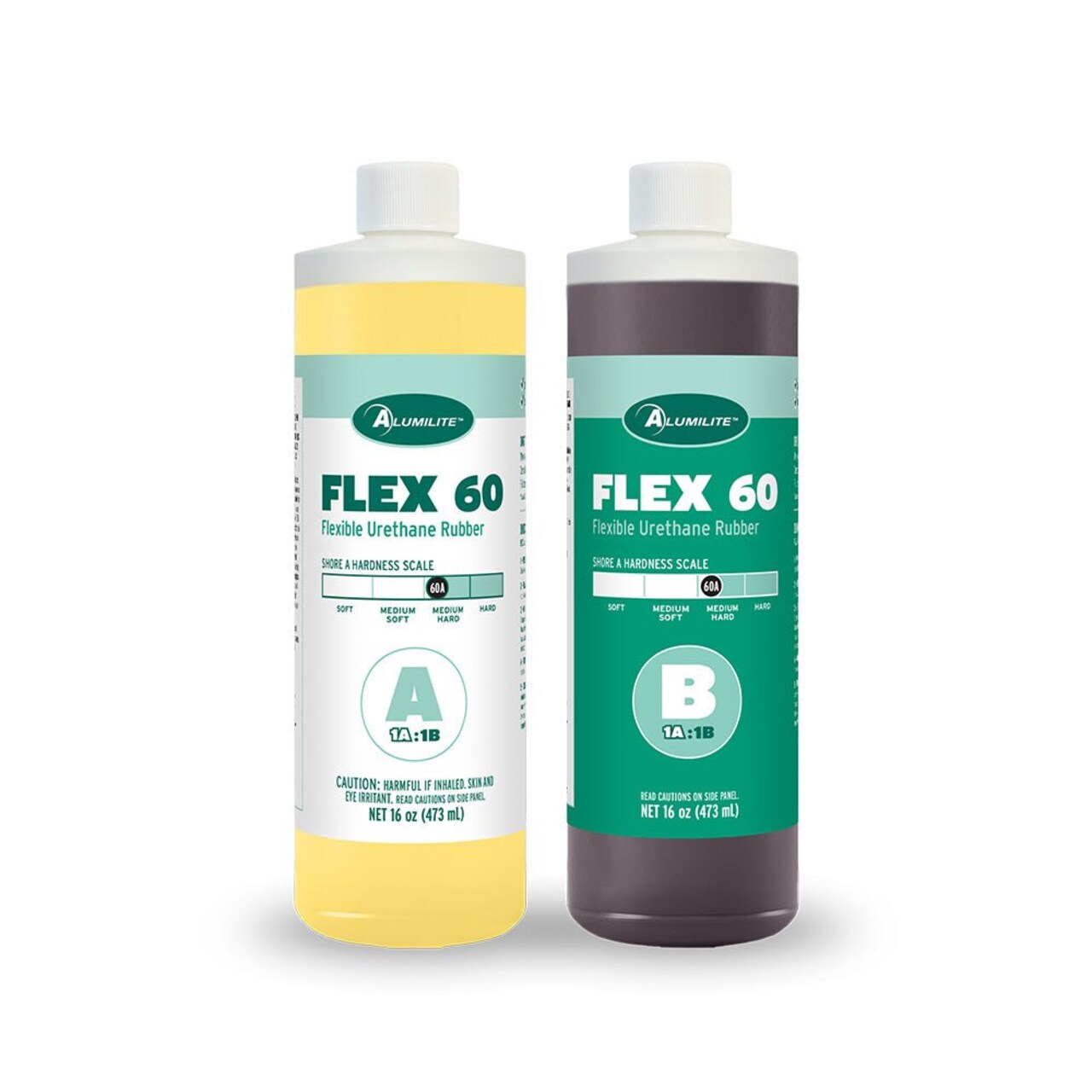 Flex 60 Flexible Urethane Rubber 32oz Kit - (16oz each; side A and side B) Shore hardness 60A